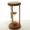 Sanduhr 15 min. 14 cm im Holzgestell Buche Natur rund
