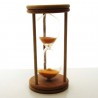 Sanduhr 15 min. 14 cm im Holzgestell Buche Natur rund