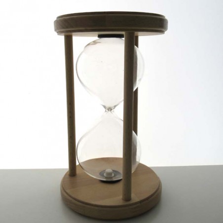 Sanduhren -15 min. 22 cm zum selber füllen mit eigenem Sand im verschiedenen Holzgestell