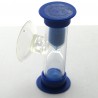 mini Sanduhr 4 min 6 cm Glas in Kunststoff mit Saugnapf zum drehen