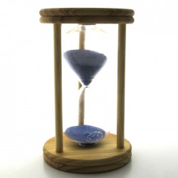 Sanduhr 60 min. 16 cm im Holzgestell Tanne rund
