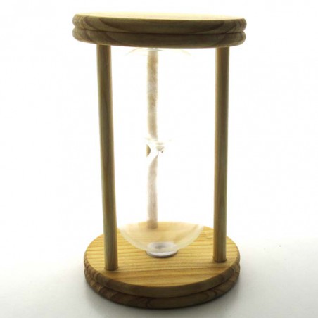Sanduhren -15 min 16 cm zum selber füllen mit eigenem Sand Im Tannenholz Gestell
