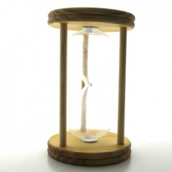 Sanduhren -15 min 16 cm zum selber füllen mit eigenem Sand Im Tannenholz Gestell