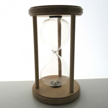 Sanduhren -15 min. 17 cm zum selber füllen mit eigenem Sand mit verschiedenen Holzgestellen
