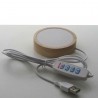 Holz LED Licht Sockel 20 x 80 mm 5v weiss + warmweiss 1Meter Kabel mit Schalter LED-Licht,