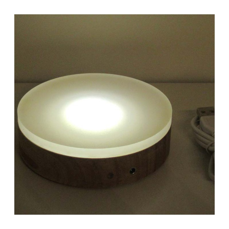Holz LED Licht Sockel 29 x 100 mm 5v weiss + warmweiss 1Meter Kabel mit Schalter LED-Licht,