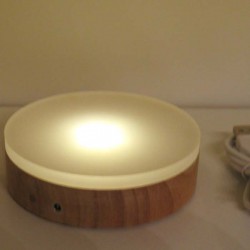 Holz LED Licht Sockel 29 x 100 mm 5v weiss + warmweiss 1Meter Kabel mit Schalter LED-Licht,