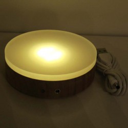 Holz LED Licht Sockel 29 x 100 mm 5v weiss + warmweiss 1Meter Kabel mit Schalter LED-Licht,