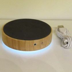 Holz LED Licht Sockel 29 x 100 mm 5v weiss + warmweiss 1Meter Kabel mit Schalter LED-Licht,