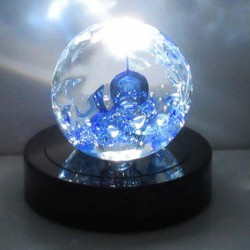 LED-115mm Drehständer Schwarz mit 8 Lichtmodi Display-Sockel