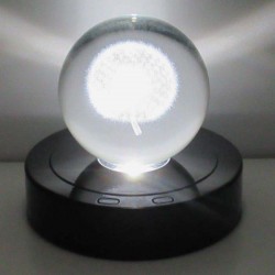 LED-115mm Drehständer Schwarz mit 8 Lichtmodi Display-Sockel