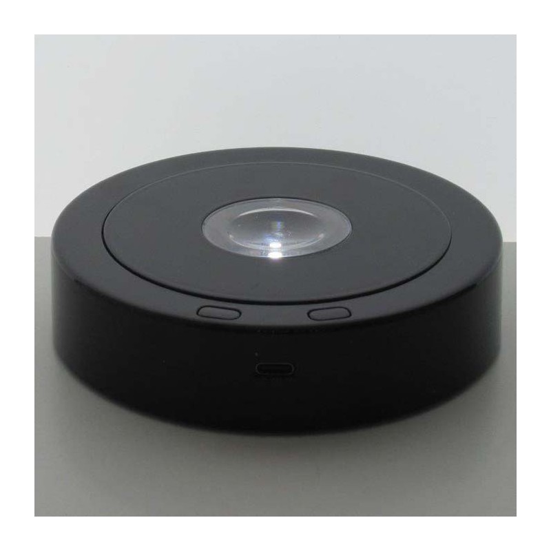 LED-115mm Drehständer Schwarz mit 8 Lichtmodi Display-Sockel