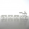 Glas Zug Lokomotive mit 3 Wagen Klar