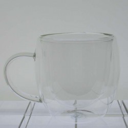 Isolierglas -150ml 8cm Doppel Wand Tasse , Isolierung Transparent, Borosilikatglas