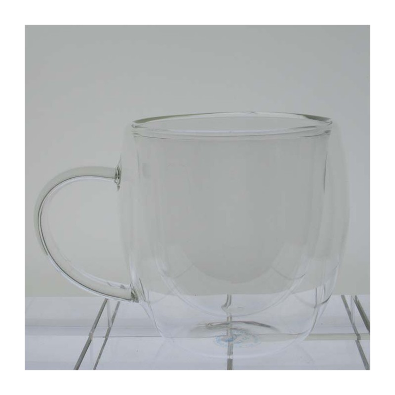 Isolierglas -150ml 8cm Doppel Wand Tasse , Isolierung Transparent, Borosilikatglas