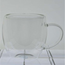 Isolierglas -150ml 8cm Doppel Wand Tasse , Isolierung Transparent, Borosilikatglas