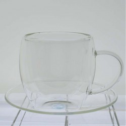 Isolierglas -150ml 8cm Doppel Wand Tasse , Isolierung Transparent, Borosilikatglas