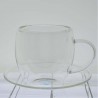 Isolierglas -150ml 8cm Doppel Wand Tasse , Isolierung Transparent, Borosilikatglas
