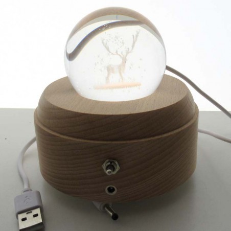Glaskugel 60 mm mit Laser Schwein in Kugel