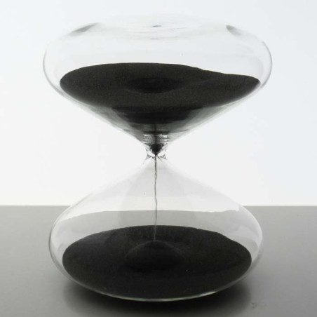 Glas-Sanduhr 30 min 14cm Schwarz,