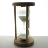 Sanduhr 60 Min. 24 cm Weiss, AB rund Buchenholz