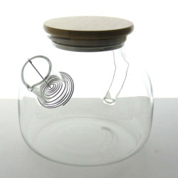 Glas Teekanne -1l Glas 14cm Hitzebeständigem Glas mit Teefilter