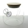 Glas Teekanne -1l Glas 14cm Hitzebeständigem Glas mit Teefilter