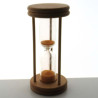 Sanduhr 3 Min. 13 cm  Orange, Buche Natur