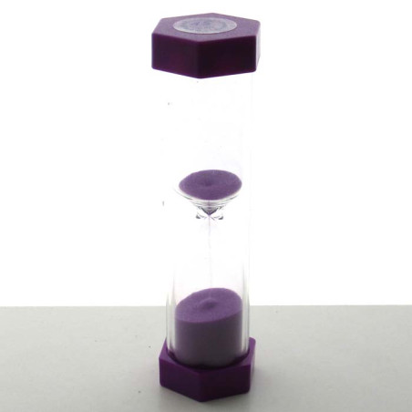 Sanduhren 15 Min. 12cm Sechseckig Glas im Kunststoff