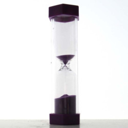 Sanduhren 15 Min. 12cm Sechseckig Glas im Kunststoff