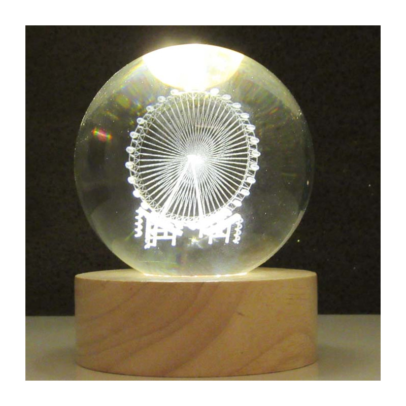Glaskugel 60mm mit Riesenrad in Kugel Glaskugel 60mm mit Riesenrad in Kugel
