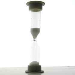 Sanduhren 2 Minuten 9 cm zylindrisch Glas in Kunststoff röhre