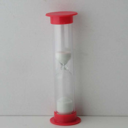 Sanduhren 1 Min. 9 cm zylindrisch Glas in Kunststoff röhre