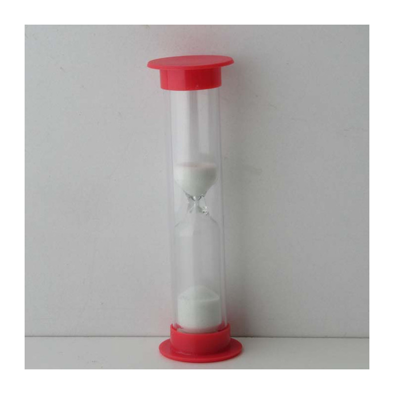 Sanduhren 1 Min. 9 cm zylindrisch Glas in Kunststoff röhre