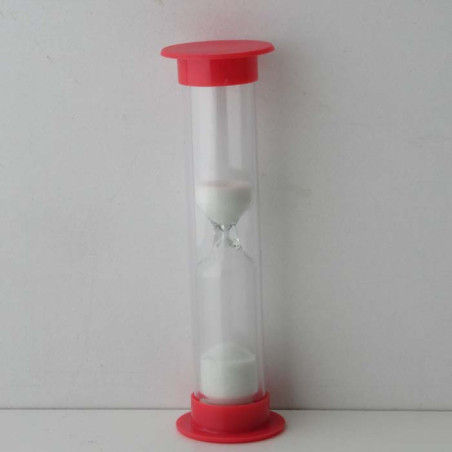 Sanduhren 1 Min. 9 cm zylindrisch Glas in Kunststoff röhre