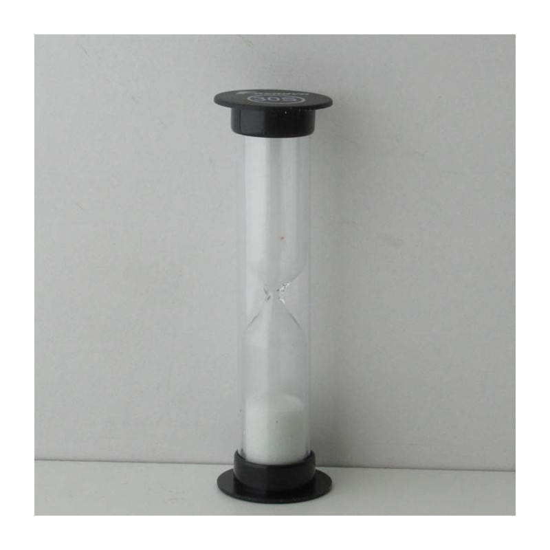 Sanduhren 2 Minuten 9 cm zylindrisch Glas in Kunststoff röhre