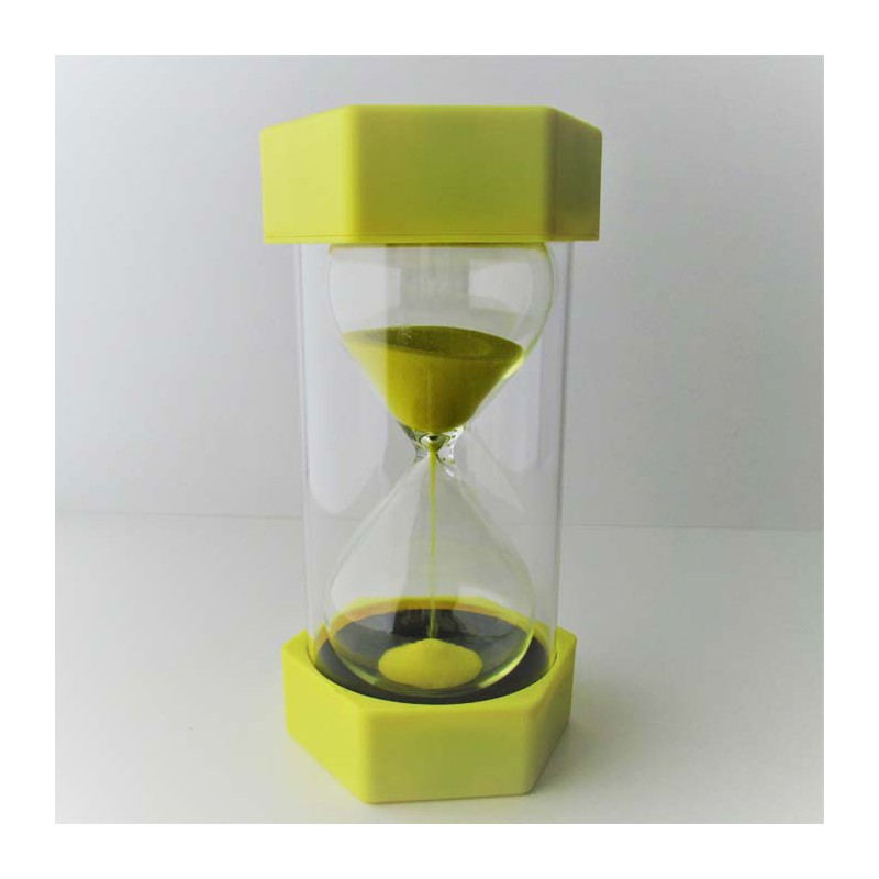 Sanduhr 10 Min. 13 cm Gelb, klein Kunststoff 6 Eckig Sanduhr 10 Min. 13 cm Gelb, klein Kunststoff 6 Eckig