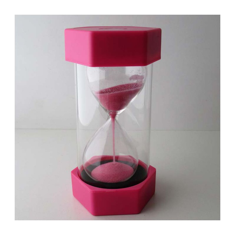 Sanduhr 10 Min. 13 cm Rosa, klein Glas im Kunststoff 6 Eckig Sanduhr 10 Min. 13 cm Rosa, klein Glas im Kunststoff 6 Eckig