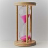 Sanduhr 5 min 9cm Glas in Holzgestell Buche Natur,