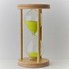 Sanduhr 5 min 9cm Glas in Holzgestell Buche Natur,
