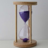 Sanduhr 5 min 9cm Glas in Holzgestell Buche Natur,