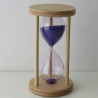 Sanduhr 5 min 9cm Glas in Holzgestell Buche Natur,