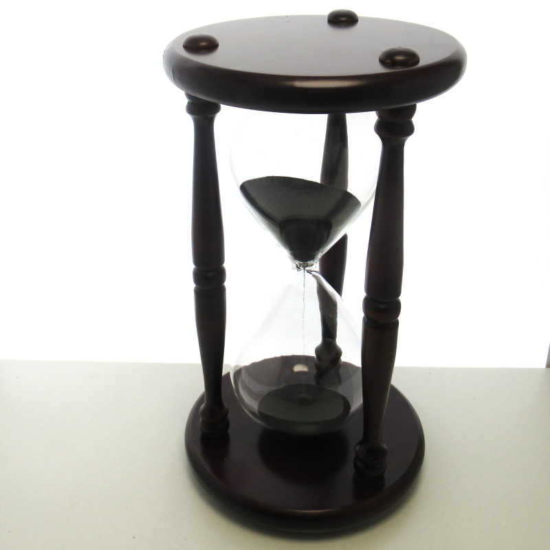 Sanduhr 60 Min. 32 cm Gross Hölzerne Sanduhr Mahagoniroten Farbe
