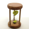 Sanduhr 10 Min. 14.5 cm Gelb, Holz rund Sanduhr 10 Min. 14.5 cm Gelb, Holz rund