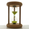 Sanduhr 10 Min. 14.5 cm Gelb, Holz rund Sanduhr 10 Min. 14.5 cm Gelb, Holz rund