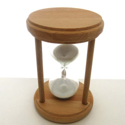 Sanduhren -15 min. 22 cm zum selber füllen mit eigenem Sand im verschiedenen Holzgestell