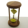 Sanduhr 0.5 Min. 17 cm Gelb, verschiedene Hölzer rund
