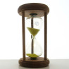 Sanduhr 0.5 Min. 17 cm Gelb, verschiedene Hölzer rund