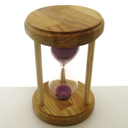 Sanduhr 10 Min. 14.5 cm Lila, Holz rund