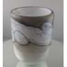 Glas Vase 12cm von P. Molnar  1983 DE